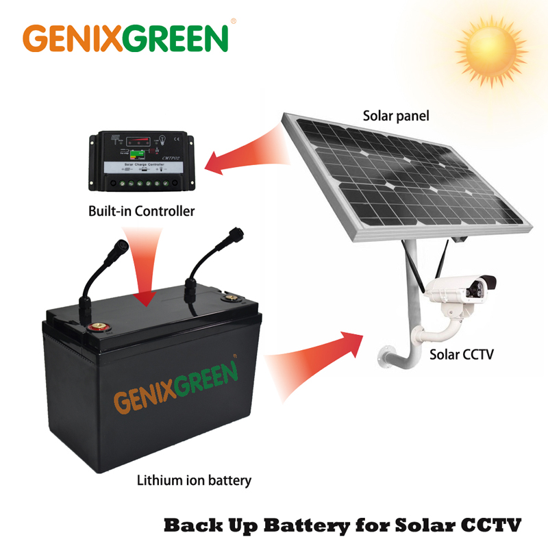 12.8V 100Ah Solar lifepo4 CCTV Battery