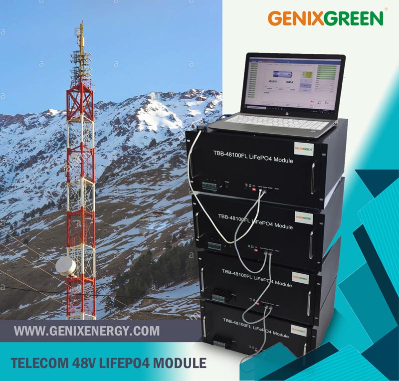 48V 100Ah Telecom Base Lifepo4 Battery Project
