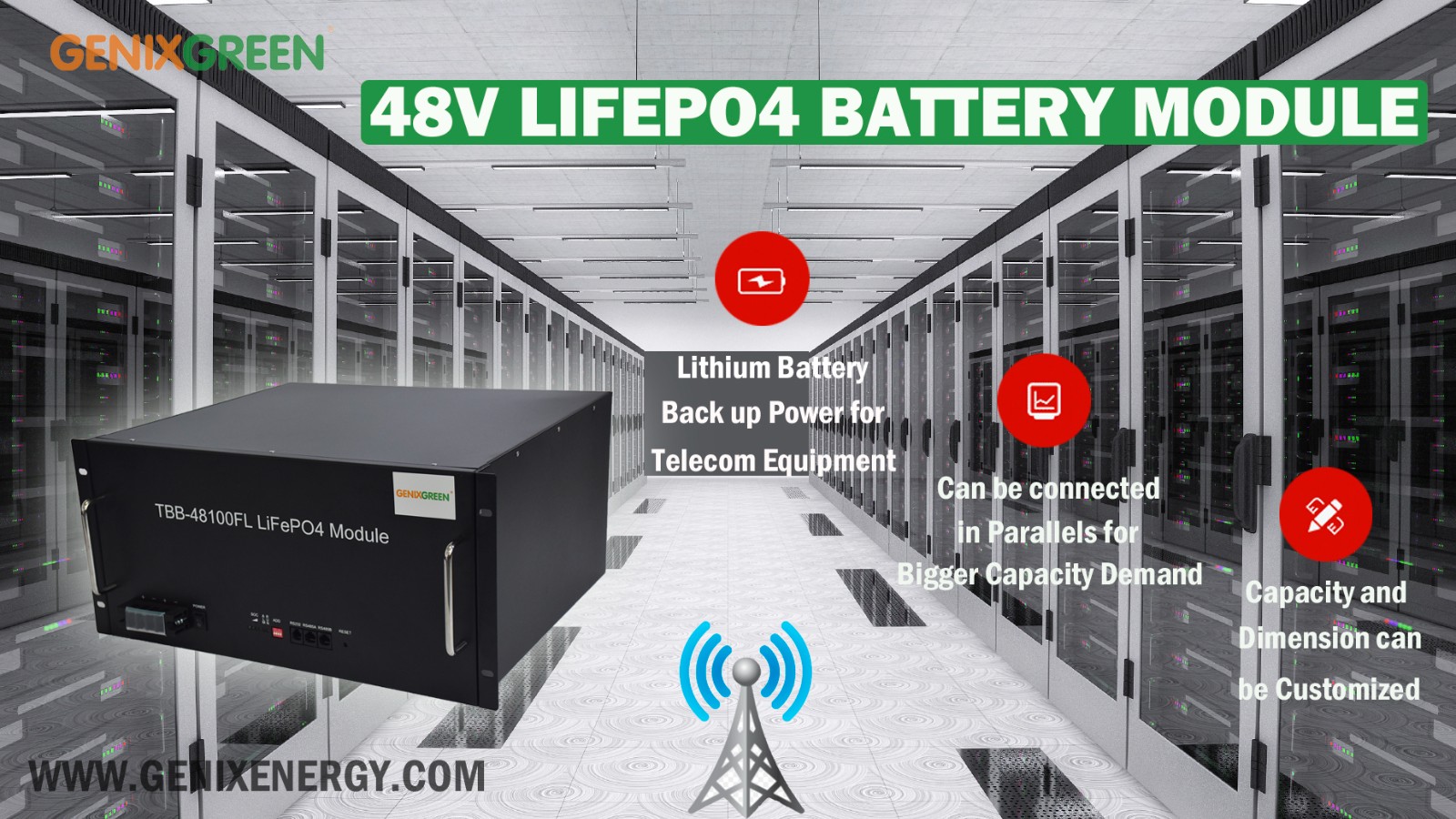 48v 100ah JLS-48100LF Rack LiFePO4 Battery