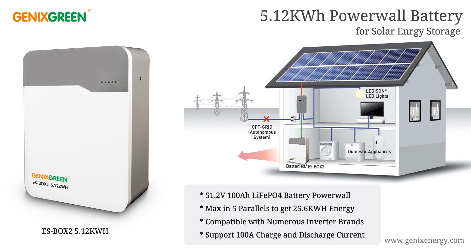 ES Box2 51.2v 48v 200ah 100ah lithium ion lifepo4 battery