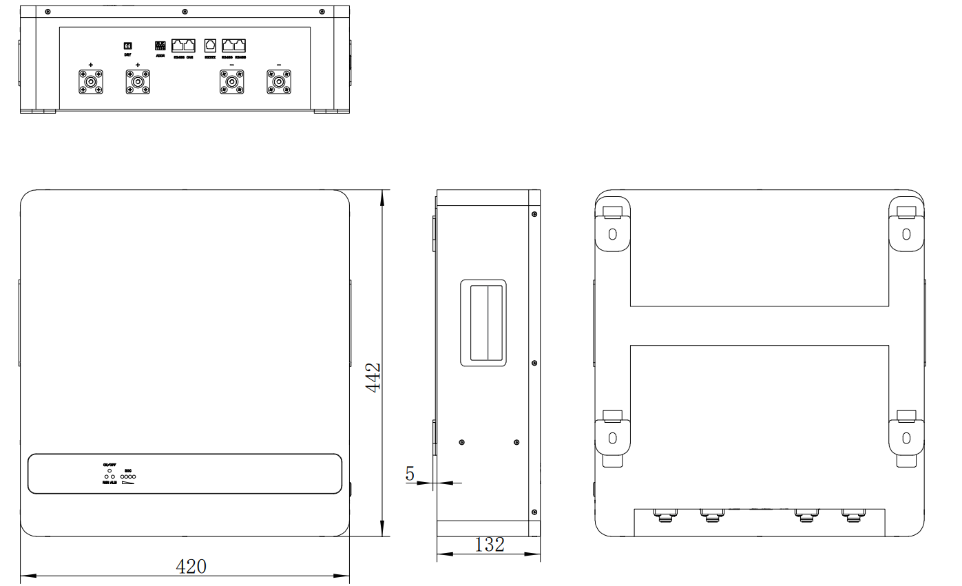 25.6V 2.5KWH ES-BOX17 LiFePO4 Wall-Mounted Home Energy Storage Battery